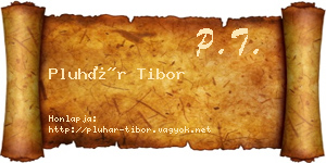 Pluhár Tibor névjegykártya